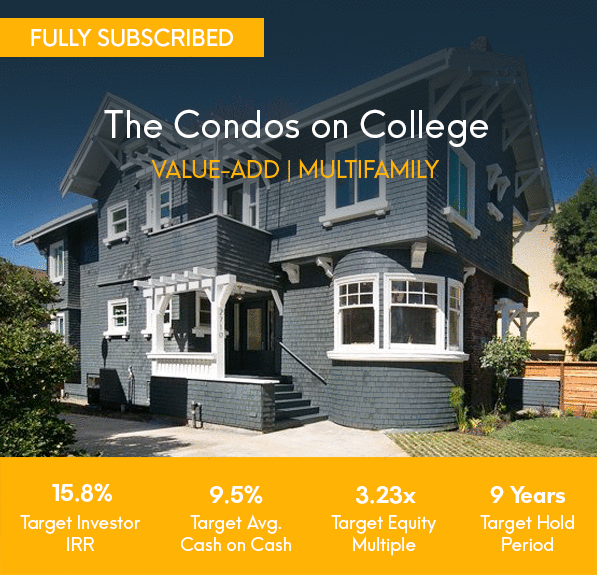 The Condos on College Fully Subscribed
